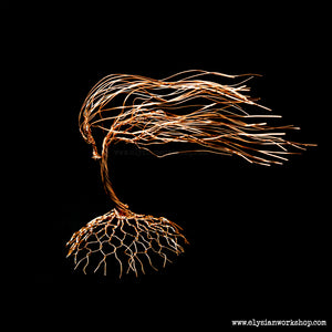 Windswept Copper Wire Bonsai Tree