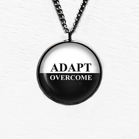 Adapt Overcome Pendant & Necklace