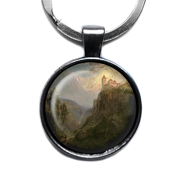 Frederic Edwin Church The Monastery of San Pedro Our Lady of the Snows 1879 Classic Artwork Antique Silver Keychain