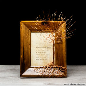 Robert Frost Nothing Gold Can Stay Hand Typed and Aged Page in Frame