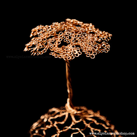 Medium Copper Upright Wire Tree Sculpture